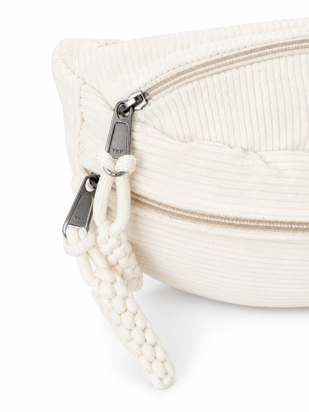 Kordbársony Crossbody Övtáska – Bézs