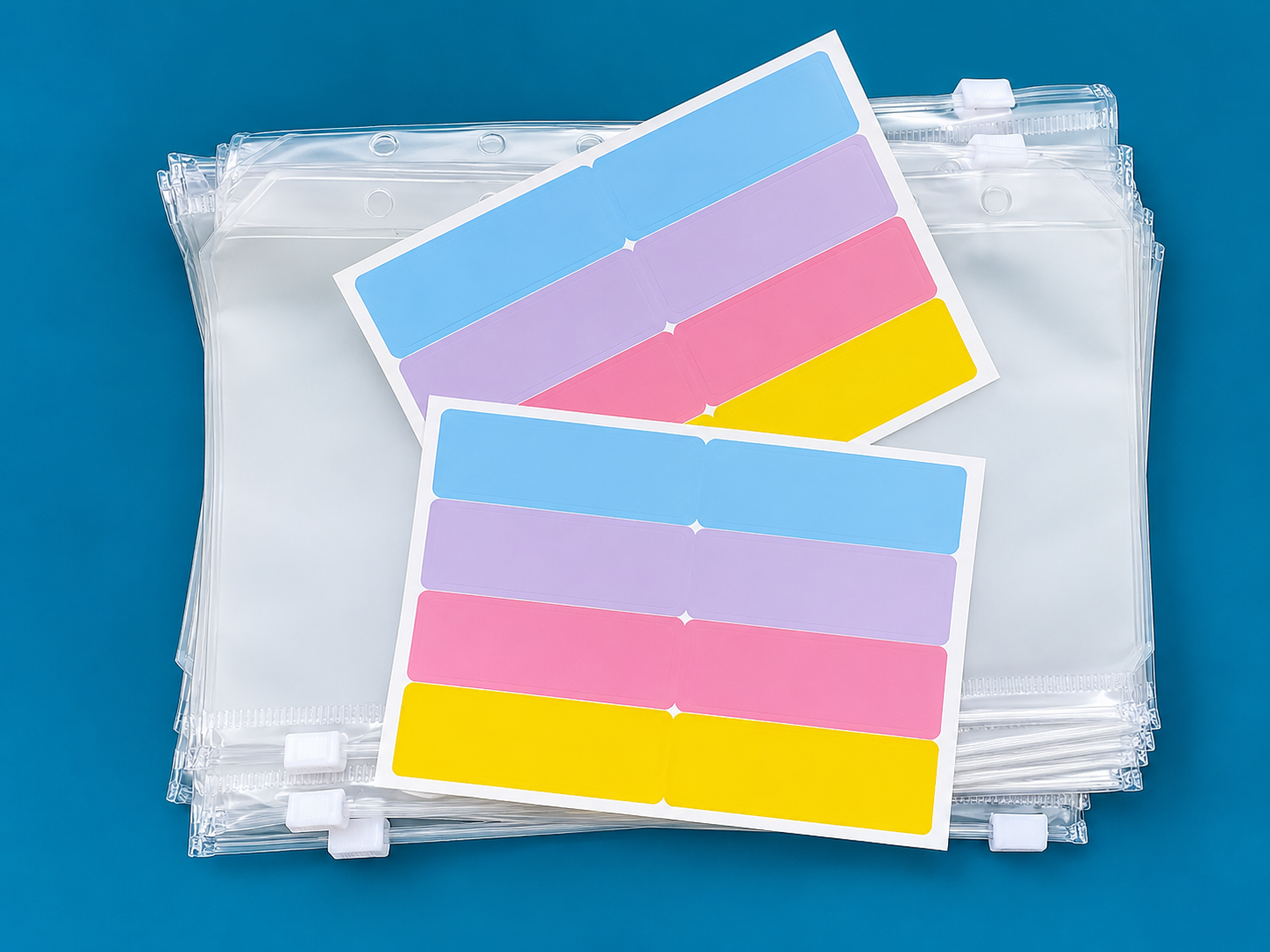 6 lyukas cipzáras binder tasak (A5 cash envelope)