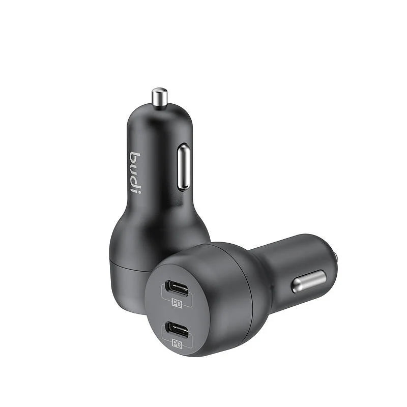 Budi 40W Dual PD autós gyorstöltő USB-C–USB-C kábellel
