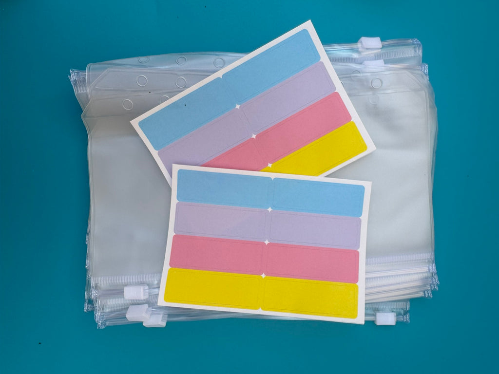 6 lyukas cipzáras binder tasak (A5 cash envelope)