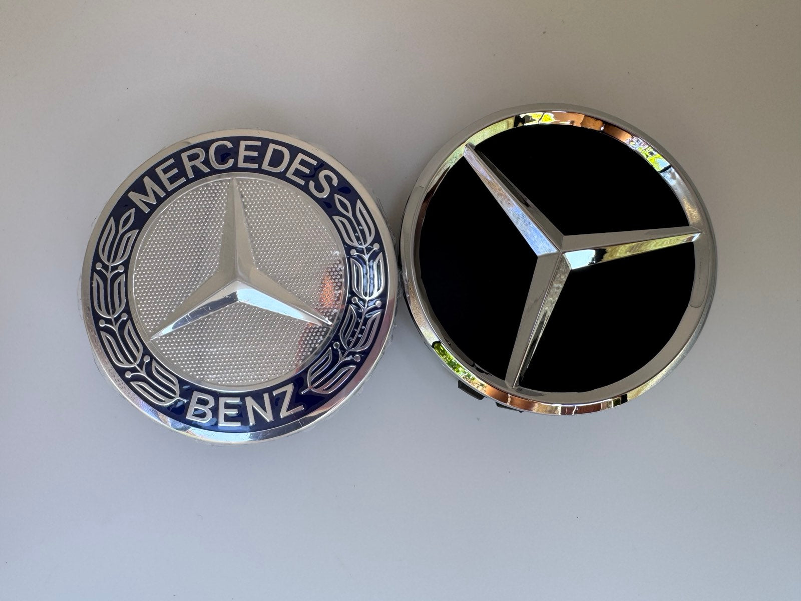 4 db Mercedes-Benz Felni Középkupak – Csillag Emblémás Kerékagy Fedél