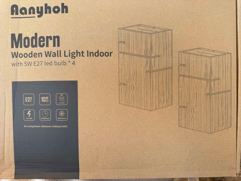 Aanyhoh Modern Fa Falilámpa – E27 LED, Beltéri Fali Lámpatest