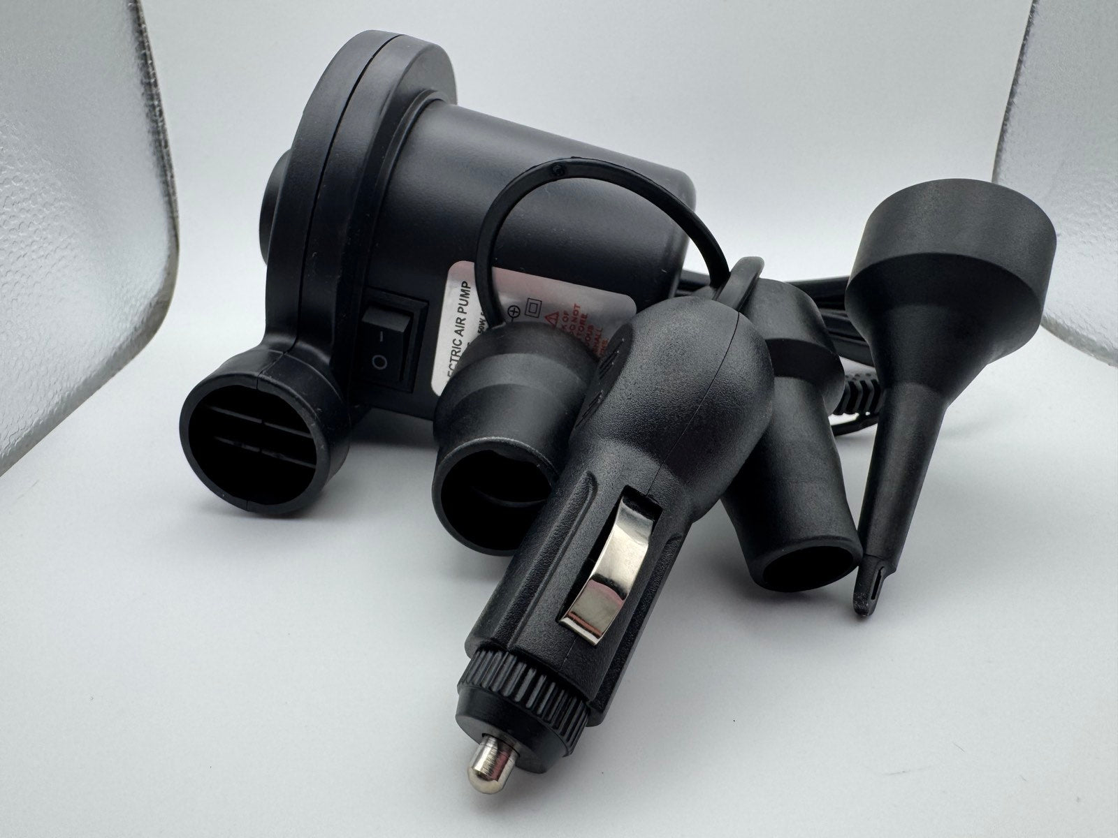 12V Elektromos Légpumpa 3 Adapterfejjel